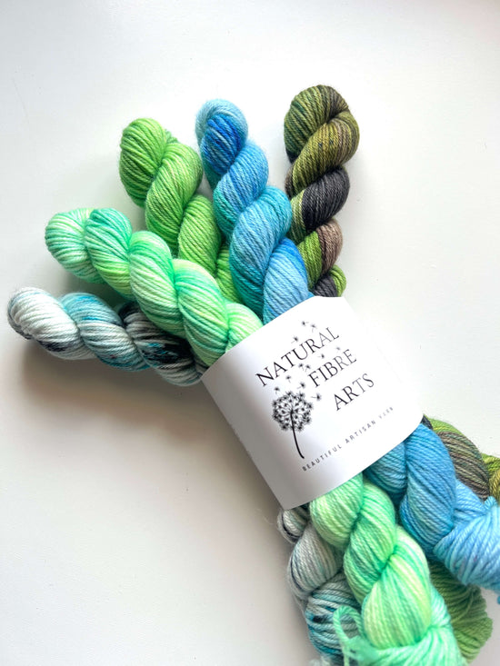 Blue Green Mini Skein Bundle