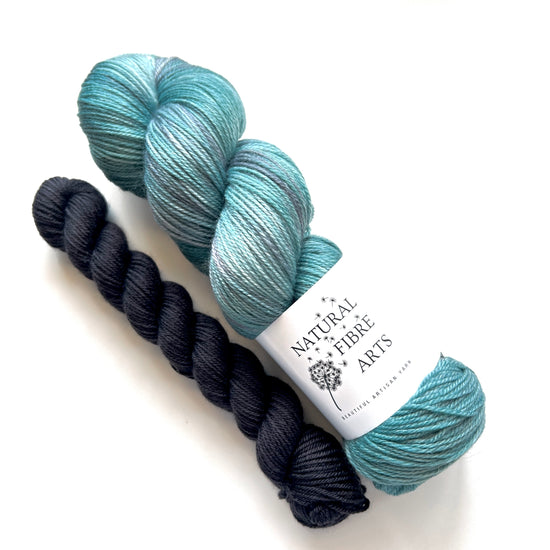 Hand-dyed Pewter Sock Set | Natural Fibre Arts skeins.