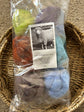 Tasting pack | Corriedale 150 grams Fibre Tops in 6 vibrant colors.