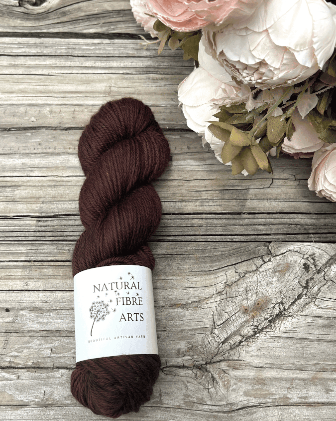 DK Merino Superwash Pecan Yarn – Soft, 100% Australian Merino for baby items, sweaters, scarves, and blankets.