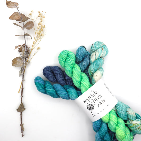 Blue & Green Mini Skein Pack of 5