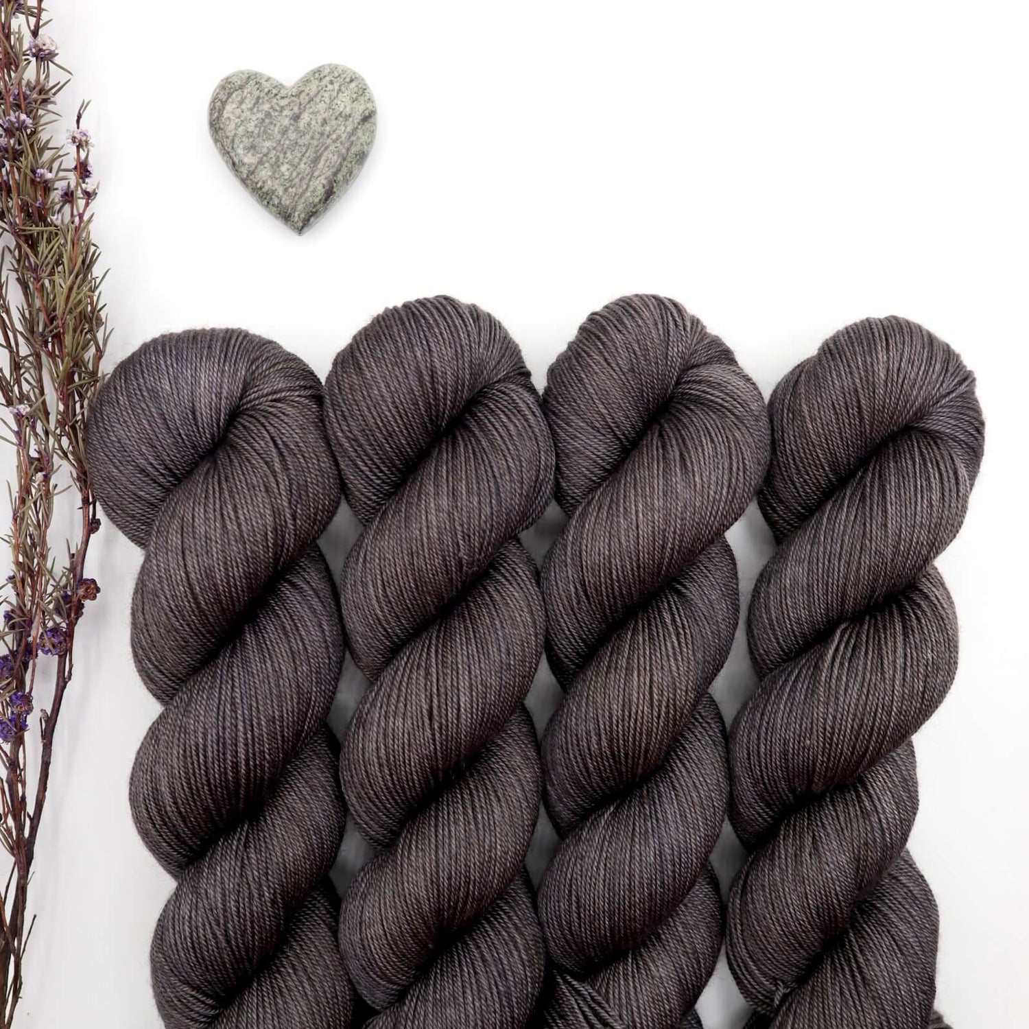 Merino Silk Yak Yarn - Charcoal - Natural Fibre Arts