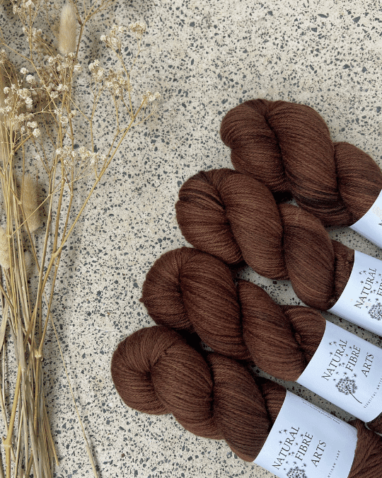 SRS Merino 8 Ply DK | Pecan Yarn Skein – Natural Fibre Arts