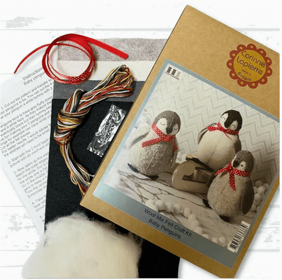 Baby Penguins Felted Craft Kit