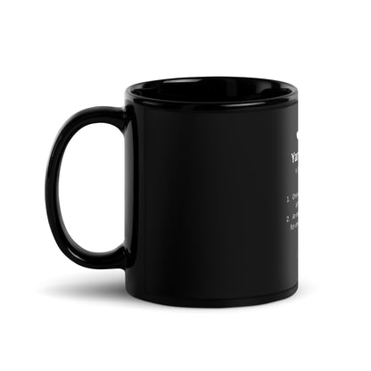 Yarnicologist Black Glossy Mug