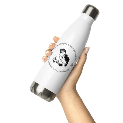 Crazy Yarn Lady Stainless steel water bottle