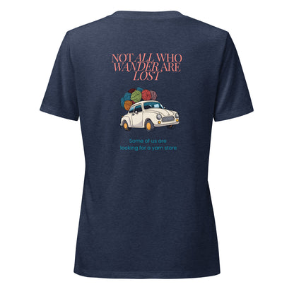 Not All Who Wander Are Lost Women’s relaxed v-neck t-shirt