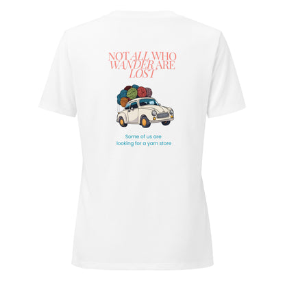 Not All Who Wander Are Lost Women’s relaxed v-neck t-shirt